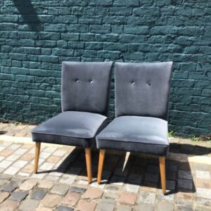 Pair Mid Century Cocktail Chairs - front